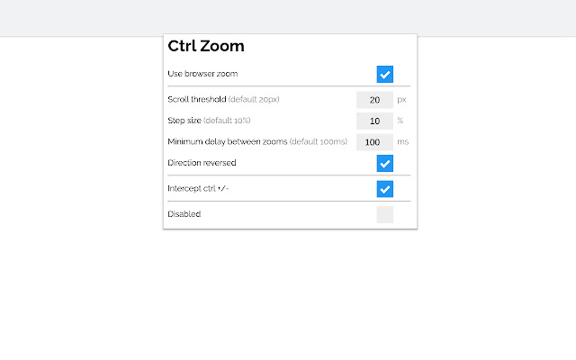 Ctrl Zoom chrome谷歌浏览器插件_扩展第2张截图