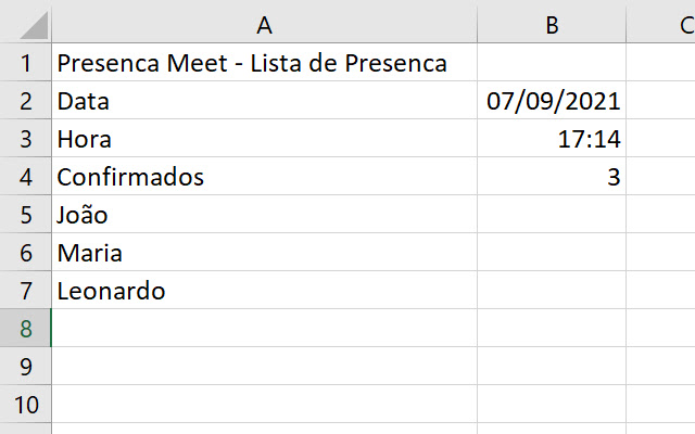 Presença Meet: Google Meet Attendance chrome谷歌浏览器插件_扩展第3张截图