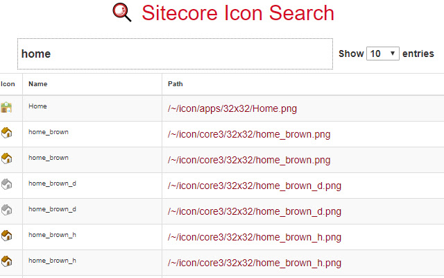 Sitecore Icon Search chrome谷歌浏览器插件_扩展第2张截图