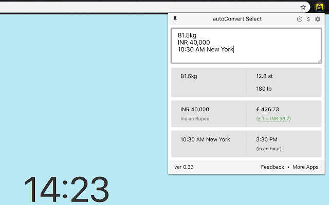 AutoConvert - you select, it converts chrome谷歌浏览器插件_扩展第1张截图