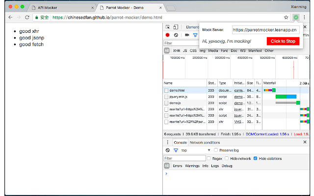 ParrotMocker chrome谷歌浏览器插件_扩展第4张截图