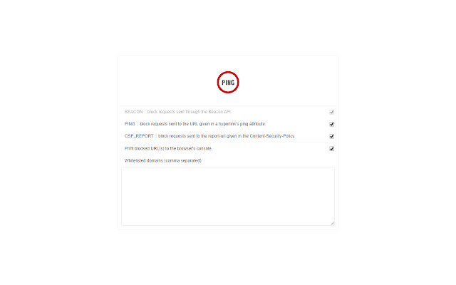 Ping Blocker chrome谷歌浏览器插件_扩展第1张截图