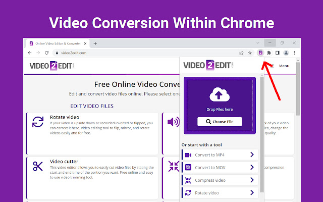 在线视频编辑器（video2edit.com） chrome谷歌浏览器插件_扩展第1张截图