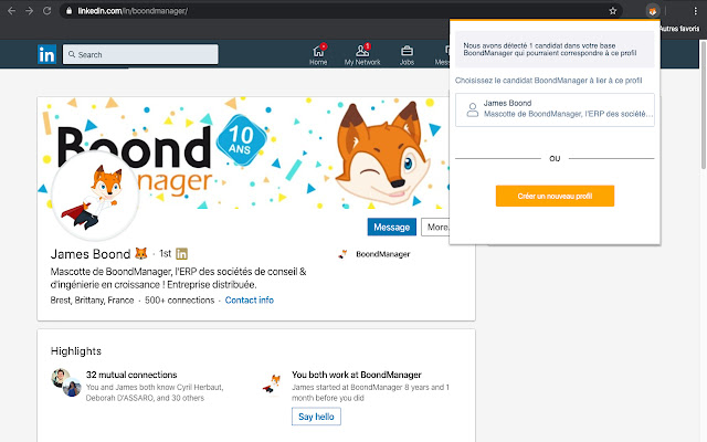 BoondManager pour LinkedIn chrome谷歌浏览器插件_扩展第3张截图