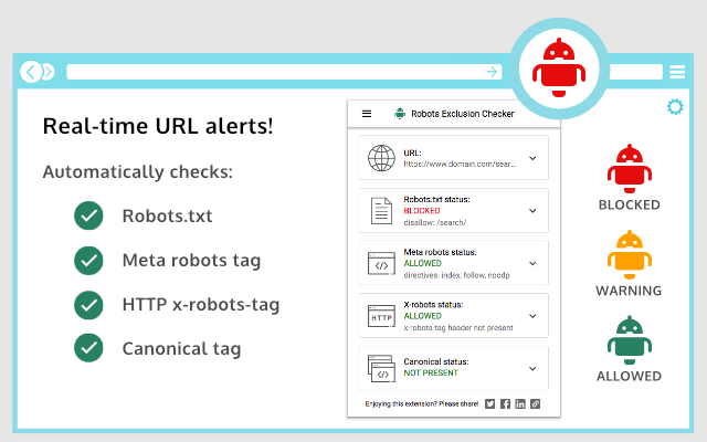 Robots Exclusion Checker chrome谷歌浏览器插件_扩展第1张截图