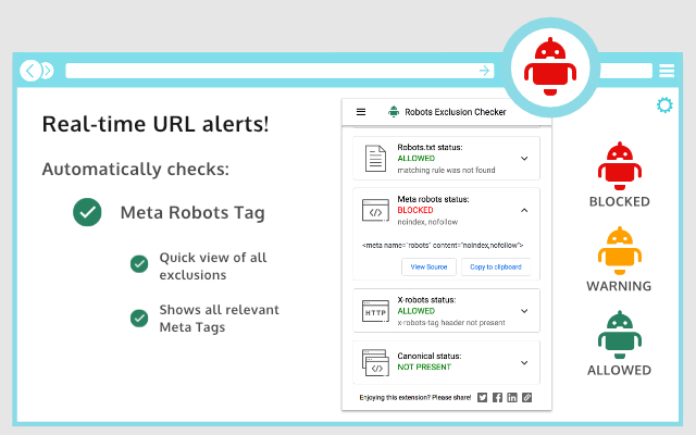 Robots Exclusion Checker chrome谷歌浏览器插件_扩展第3张截图
