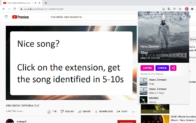 AudD® Music Recognition chrome谷歌浏览器插件_扩展第1张截图