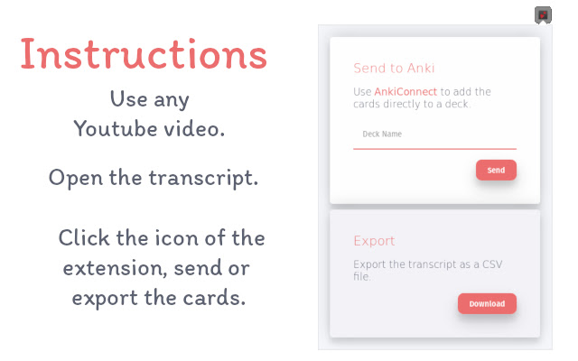 Youtube2Anki chrome谷歌浏览器插件_扩展第2张截图