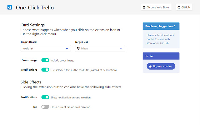 One-click send to Trello chrome谷歌浏览器插件_扩展第2张截图