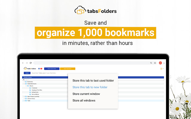 TabsFolders Tab & Bookmark Manager chrome谷歌浏览器插件_扩展第3张截图
