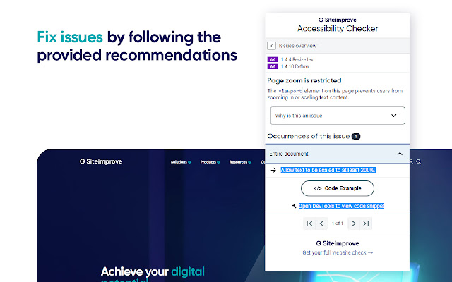 Siteimprove Accessibility Checker chrome谷歌浏览器插件_扩展第3张截图