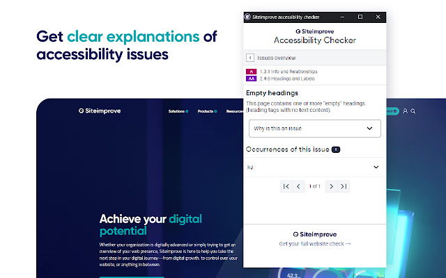 Siteimprove Accessibility Checker chrome谷歌浏览器插件_扩展第4张截图