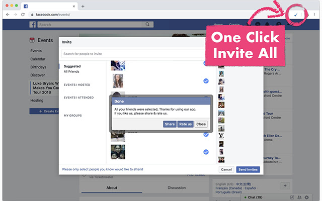 Invite All Friends for Facebook™ chrome谷歌浏览器插件_扩展第1张截图