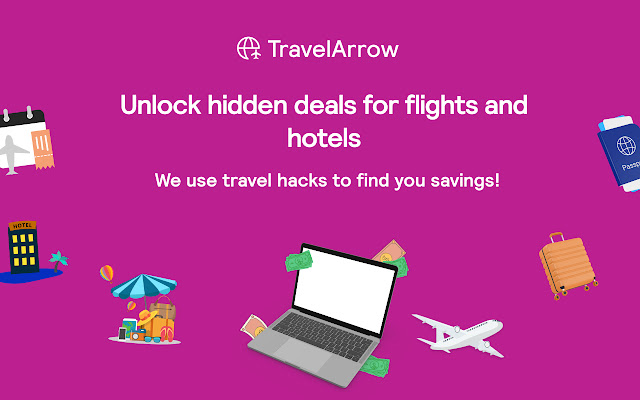 TravelArrow - Hidden Flight and Hotel Deal chrome谷歌浏览器插件_扩展第1张截图