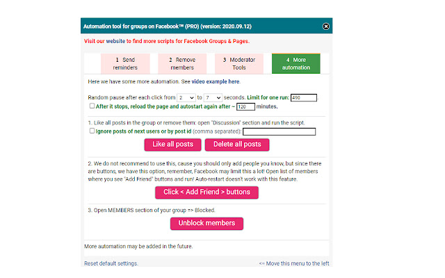 Automation tool for groups on Facebook™ (PRO) chrome谷歌浏览器插件_扩展第4张截图