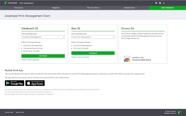 Lexmark Cloud Print Management for Chrome chrome谷歌浏览器插件_扩展第2张截图