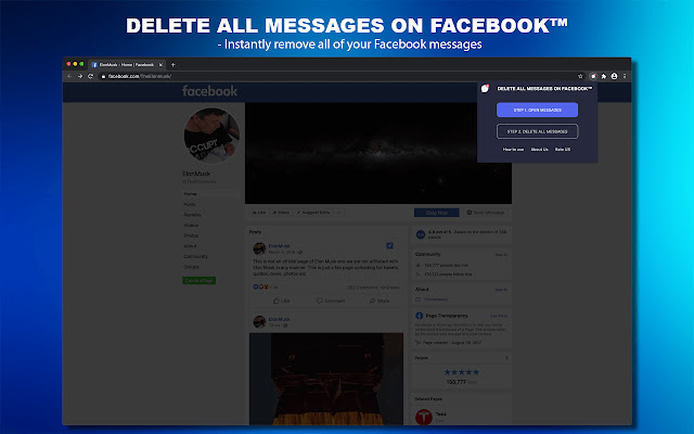 Delete All Messages on Facebook™ chrome谷歌浏览器插件_扩展第1张截图