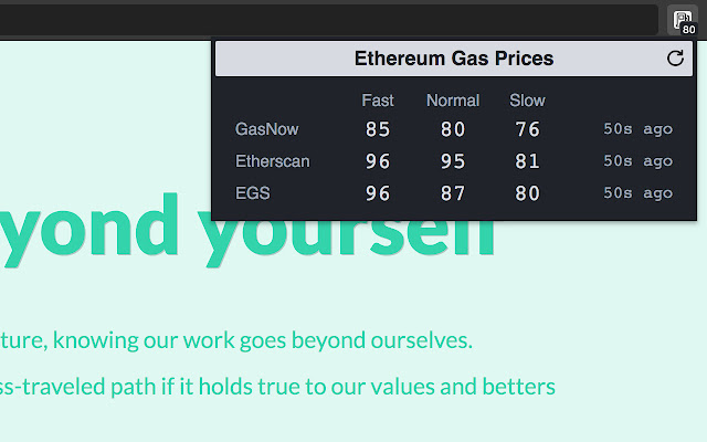 Ethereum Gas Prices chrome谷歌浏览器插件_扩展第1张截图