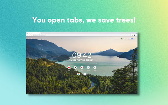 OpenTabs - The New Tab that Saves Trees chrome谷歌浏览器插件_扩展第1张截图