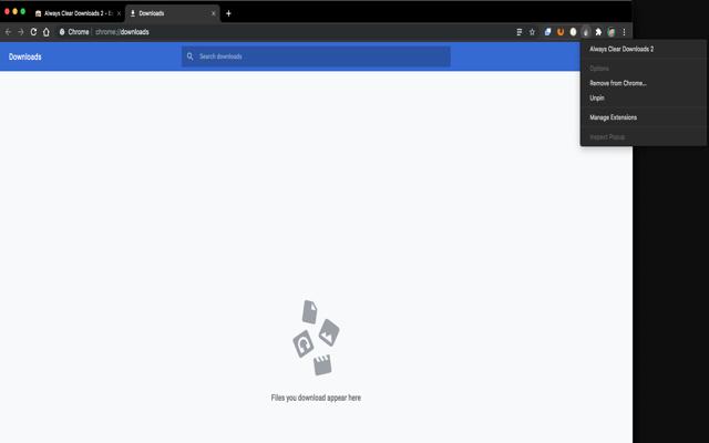Always Clear Downloads 2 chrome谷歌浏览器插件_扩展第1张截图
