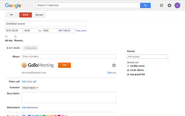 GoToMeeting for Google Calendar chrome谷歌浏览器插件_扩展第1张截图