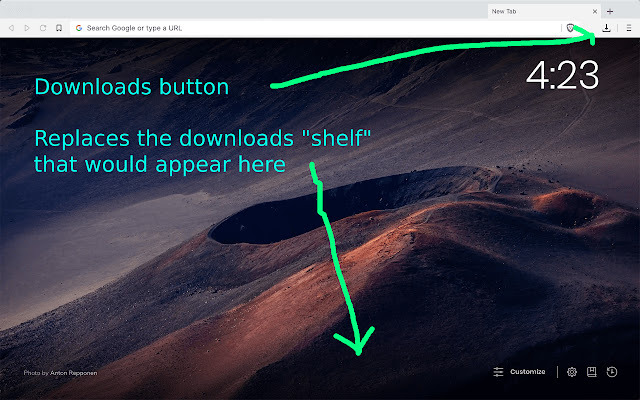 Disable Download Shelf chrome谷歌浏览器插件_扩展第1张截图