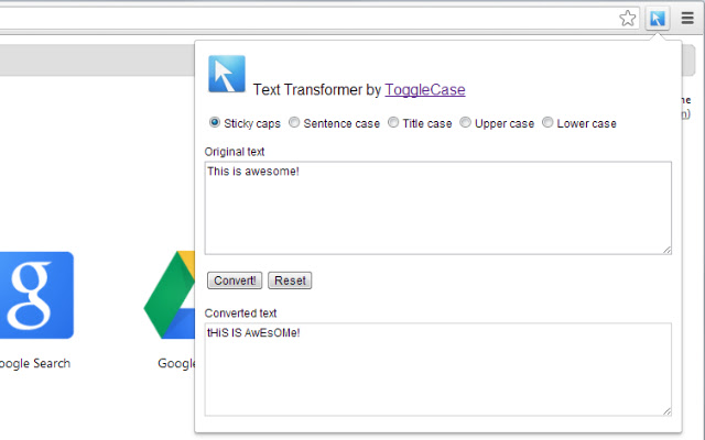 ToggleCase Text Transformer chrome谷歌浏览器插件_扩展第2张截图