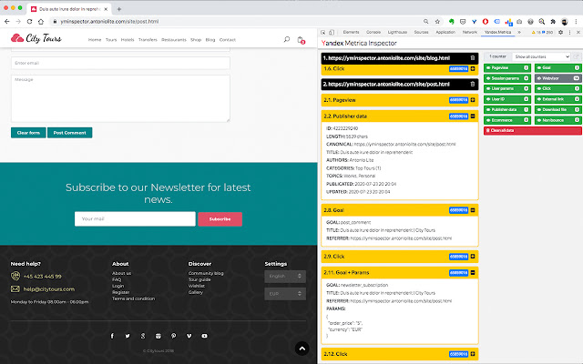 Yandex.Metrica Inspector chrome谷歌浏览器插件_扩展第2张截图