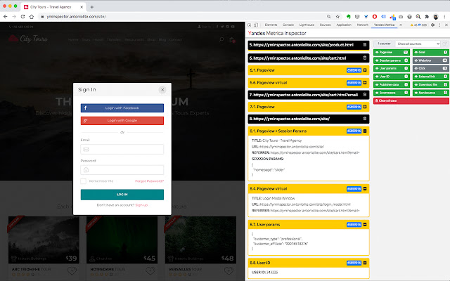 Yandex.Metrica Inspector chrome谷歌浏览器插件_扩展第3张截图