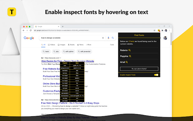 Find website used fonts chrome谷歌浏览器插件_扩展第3张截图