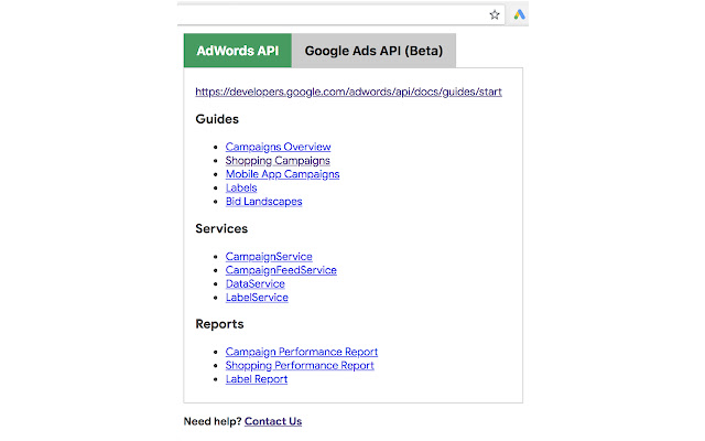 AdWords & Google Ads API Web Navi chrome谷歌浏览器插件_扩展第2张截图
