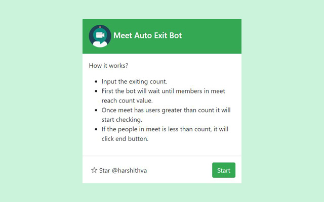 Meet Auto Exit Bot chrome谷歌浏览器插件_扩展第1张截图