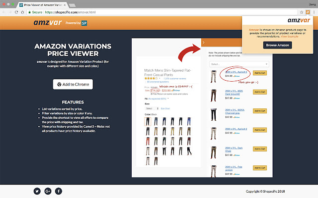 Price Checker of Amazon Variations chrome谷歌浏览器插件_扩展第2张截图