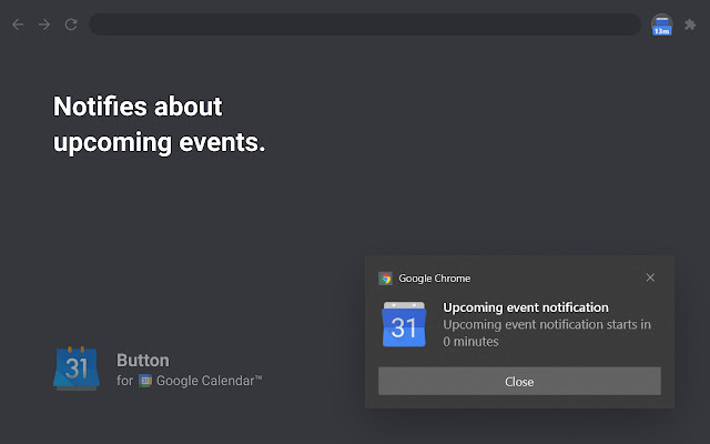 Button for Google Calendar™ chrome谷歌浏览器插件_扩展第2张截图