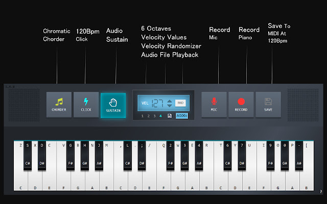 KBD To MIDI Piano chrome谷歌浏览器插件_扩展第1张截图
