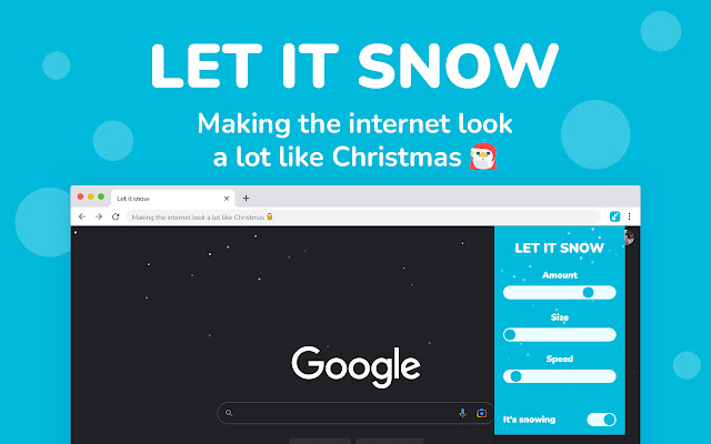 Let it snow chrome谷歌浏览器插件_扩展第1张截图