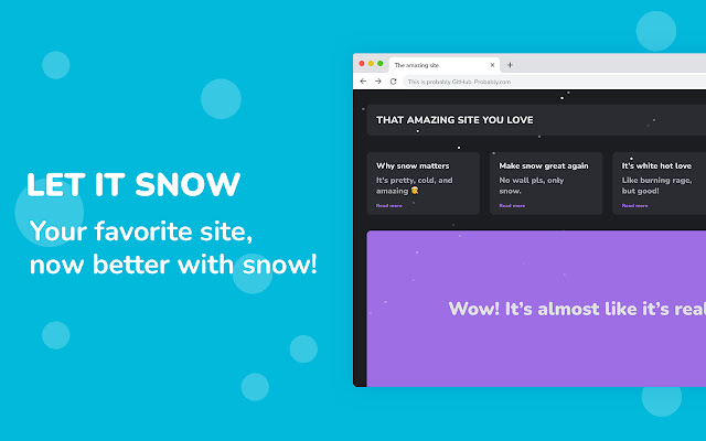 Let it snow chrome谷歌浏览器插件_扩展第2张截图