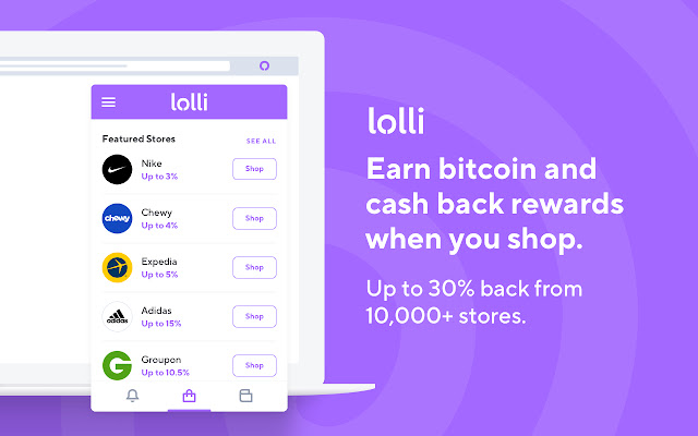 Lolli: Earn Bitcoin When You Shop chrome谷歌浏览器插件_扩展第1张截图