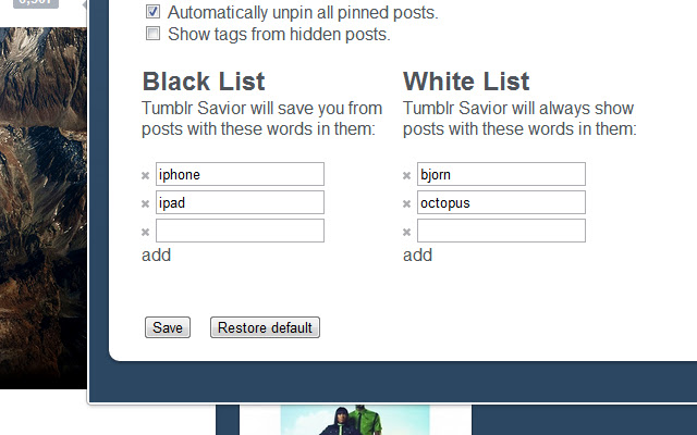 Tumblr Savior chrome谷歌浏览器插件_扩展第1张截图
