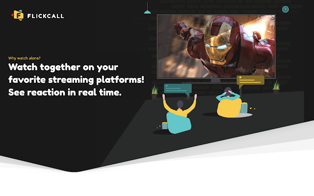 FlickCall-Netflix Youtube Party w/ Video Call chrome谷歌浏览器插件_扩展第1张截图