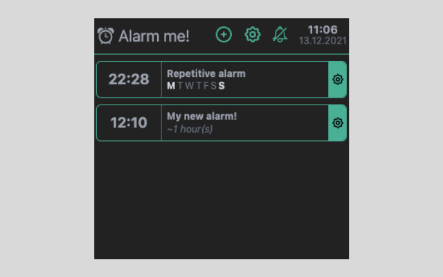 Alarm Me! chrome谷歌浏览器插件_扩展第1张截图