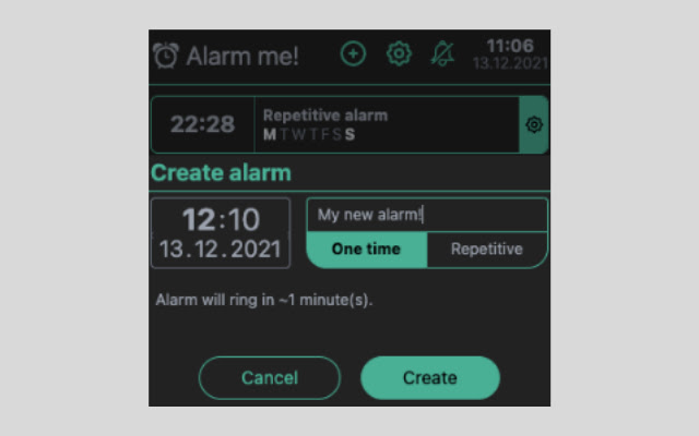 Alarm Me! chrome谷歌浏览器插件_扩展第2张截图