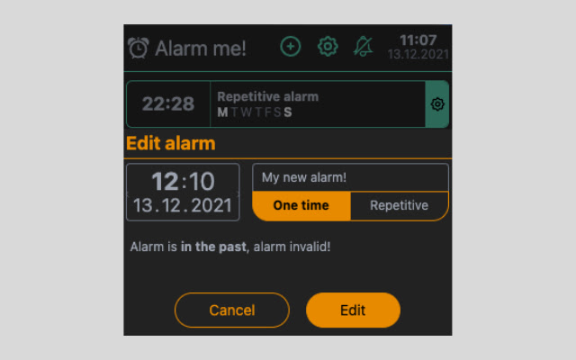 Alarm Me! chrome谷歌浏览器插件_扩展第3张截图