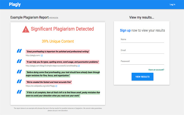 Plagly - Plagiarism Checker Tool chrome谷歌浏览器插件_扩展第1张截图