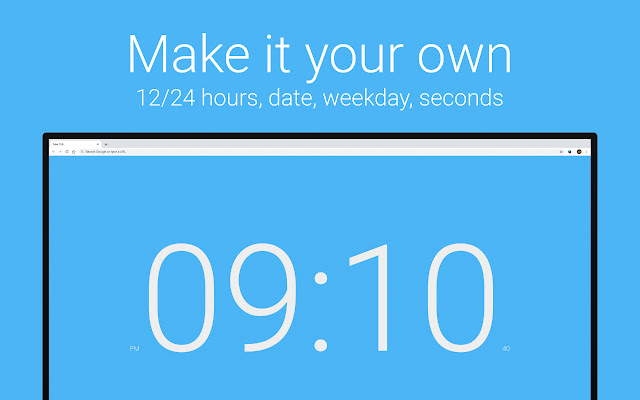 Clock Face: Digital clock for new tab page chrome谷歌浏览器插件_扩展第3张截图