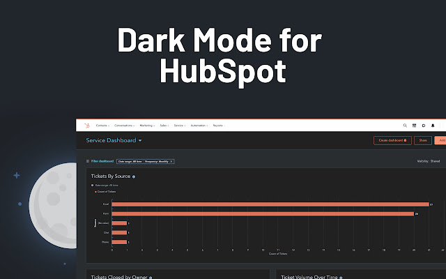 Dark Mode for HubSpot chrome谷歌浏览器插件_扩展第1张截图