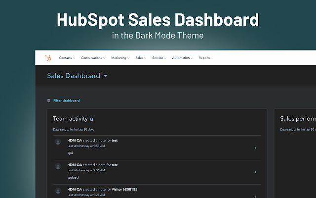 Dark Mode for HubSpot chrome谷歌浏览器插件_扩展第5张截图