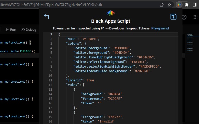 Black Apps Script chrome谷歌浏览器插件_扩展第4张截图