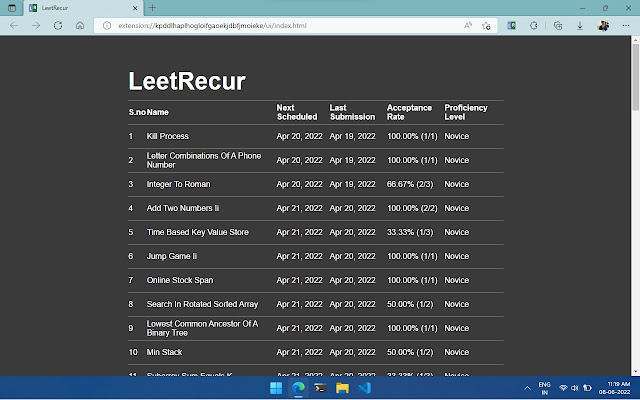 LeetRecur - Spaced Repetition for Leetcode chrome谷歌浏览器插件_扩展第4张截图