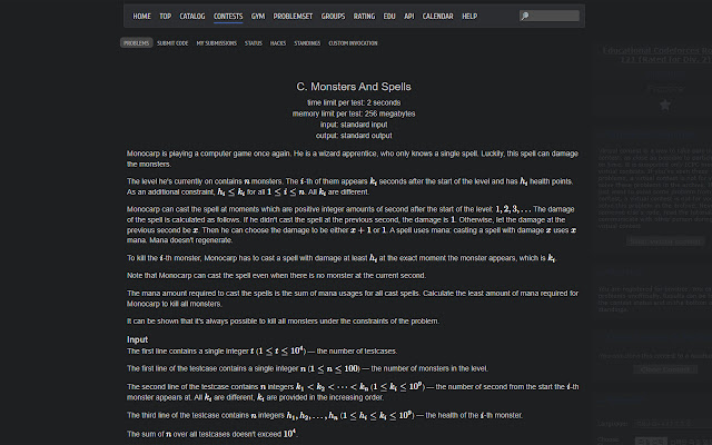 Codeforces Zen mode chrome谷歌浏览器插件_扩展第1张截图